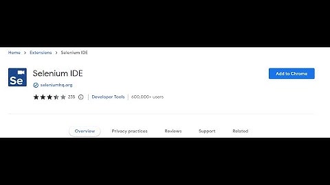 selenium ide installations - chrome extension