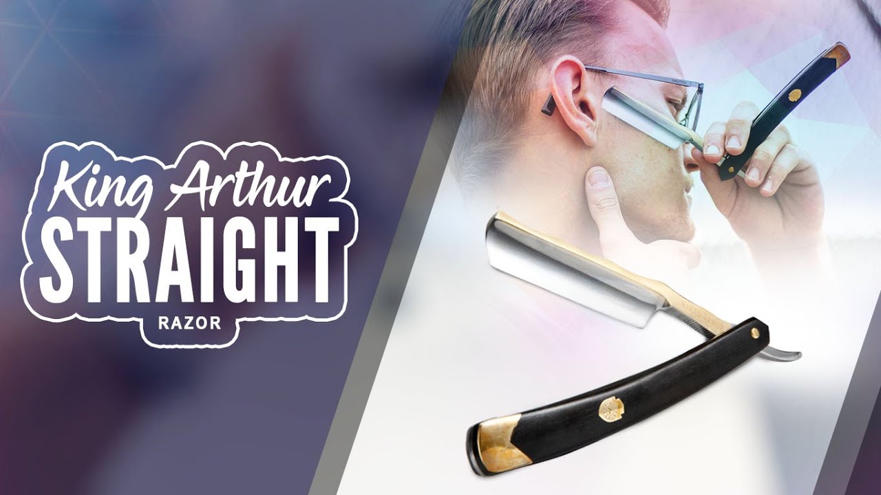 Gold Straight Razer King Arthur Gold Straight Razor - YouTube