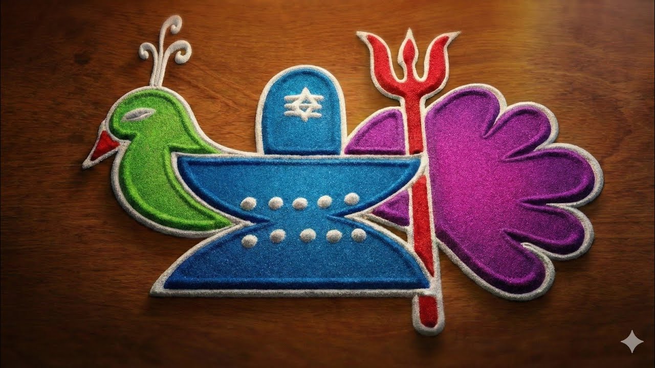 Unique Shiva Lingam Rangoli Designs for 2026 | Shivratri Special Art Collection