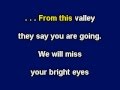 Red river valley karaoke with lyrics instrumental version