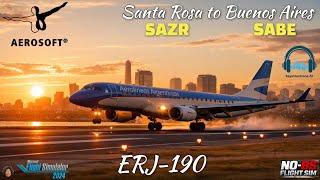 ERJ‑190 • Aerolíneas Argentinas ARG1635 • SAZR → SABE • MSFS 2024 Real‑Time ATC screenshot 2