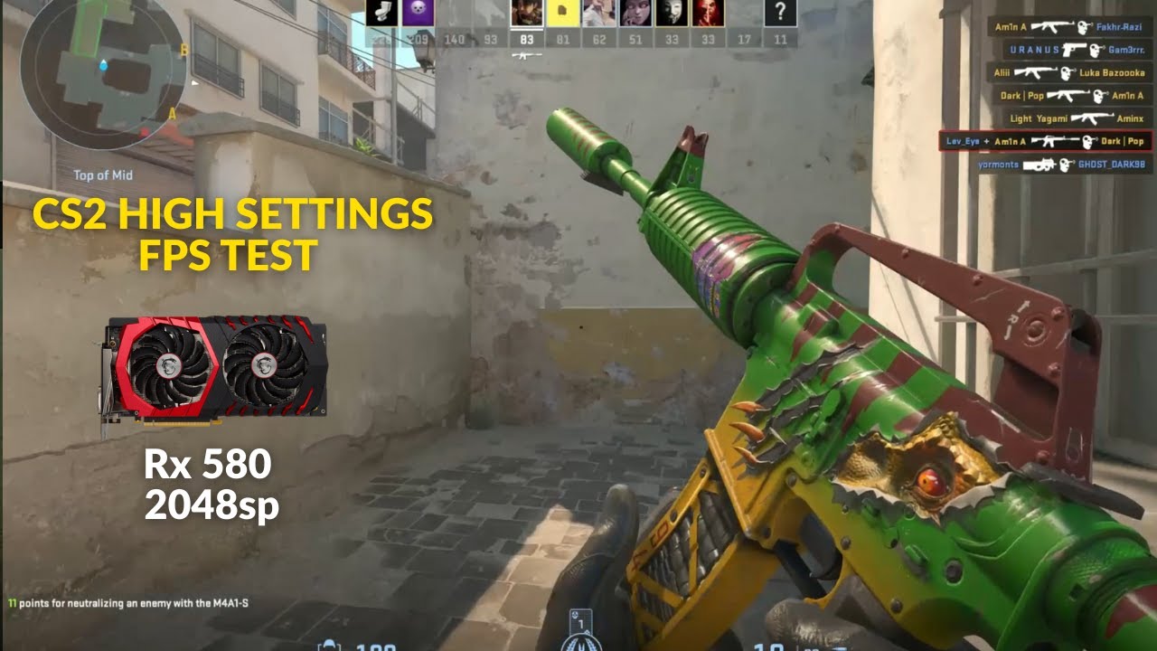 CS2 FPS Test | i5 4590 + RX 580 (2048sp) | 1080p High Settings ...
