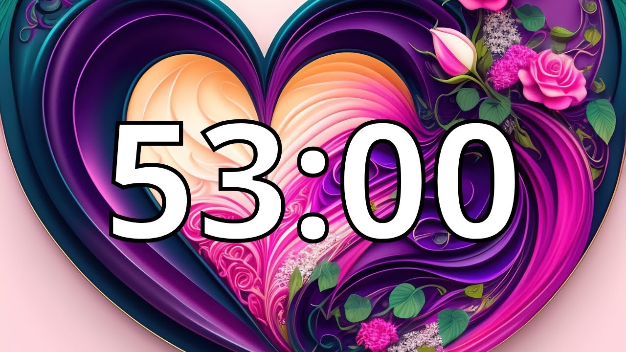 53 Minutes Timer with Music | Valentine's Day Timer