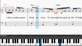 This Is Halloween (from The Nightmare Before Christmas) by Danny Elfman - Easy piano tutorials...