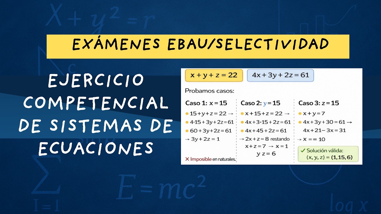 Ejercicio competencial que cae seguro en Selectividad