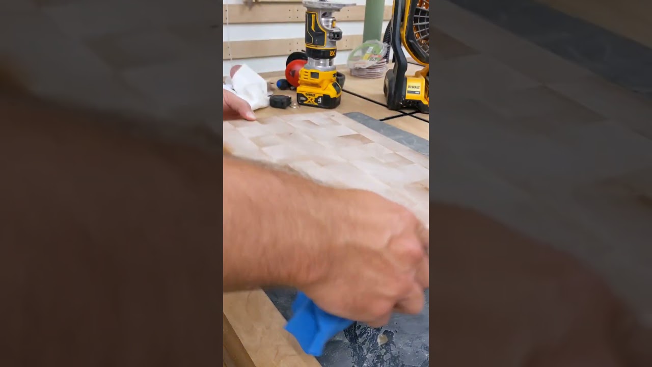 finishing maple end grain cutting board