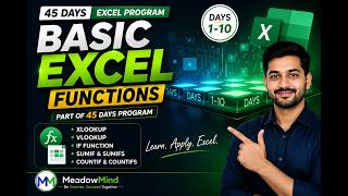 EXCEL | BASIC FUNCTION | MODULE 1.1