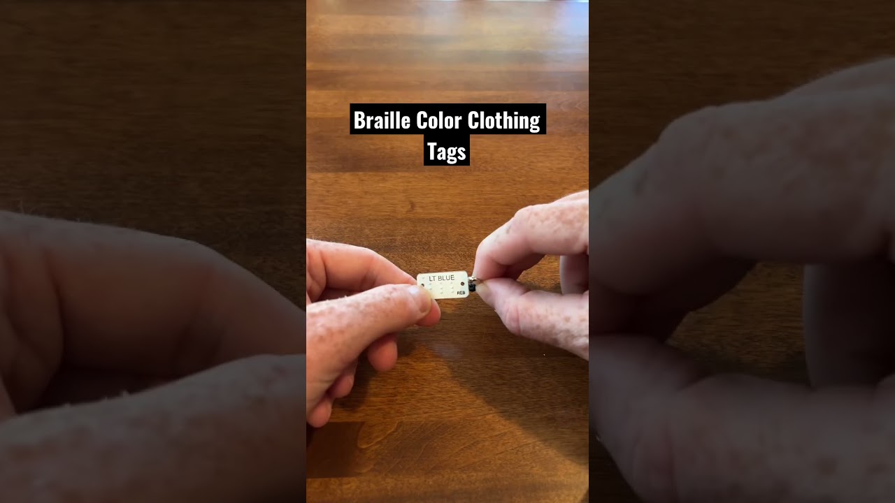 Braille Color Clothing Tags for the Blind 