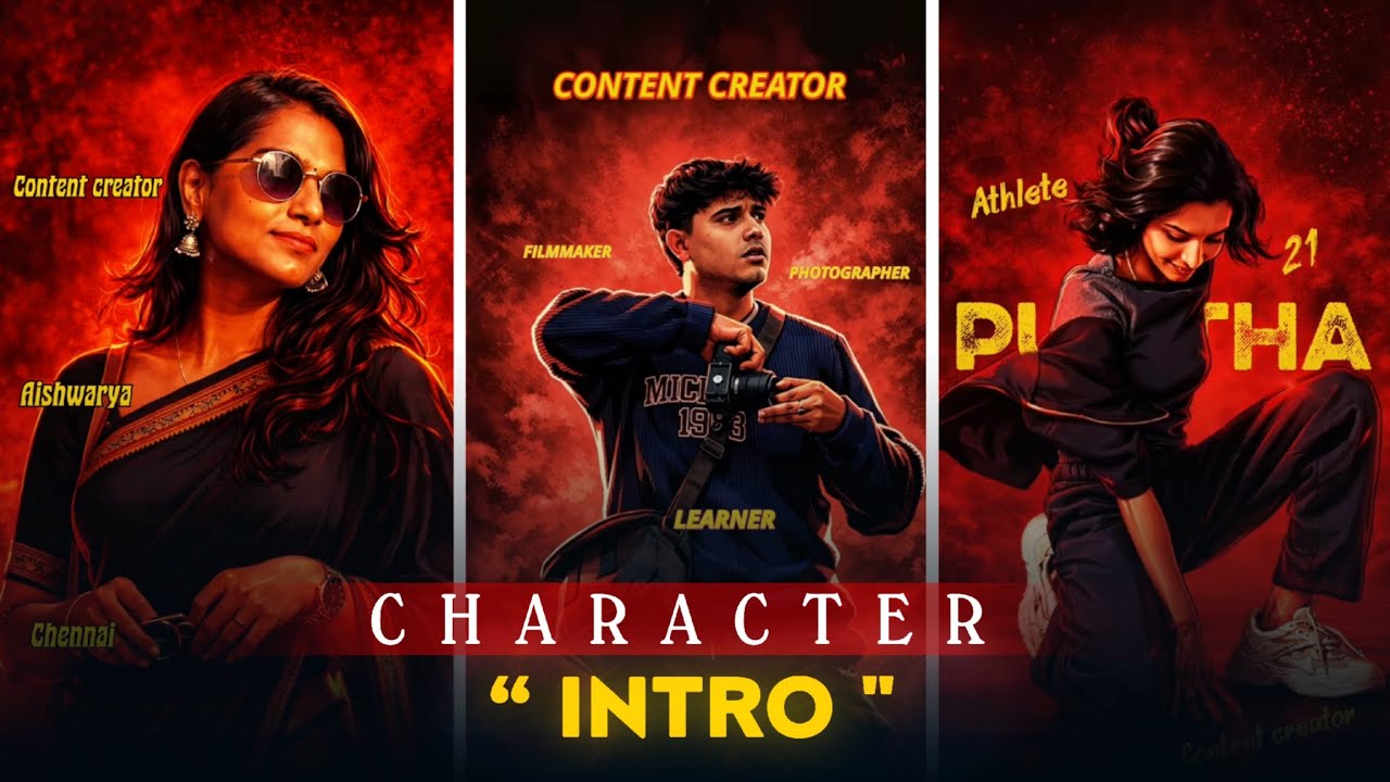CHARACTER INTRO - Trending intro reel edit || Artisrajk 