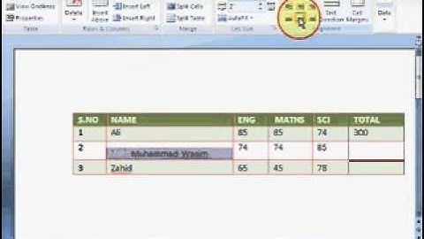 Word 2007   Table   Part 2 Urdu Tutorial by Irfan Wazir Ali