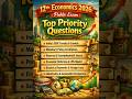 12th Economics Public Exam 2026 Top Priority Questions Important #12theconomics