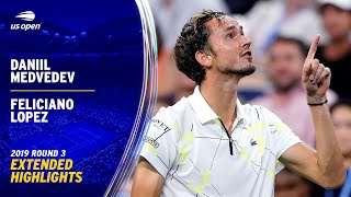 Daniil Medvedev vs. Feliciano Lopez Extended Highlights | 2019 US Open Round 3