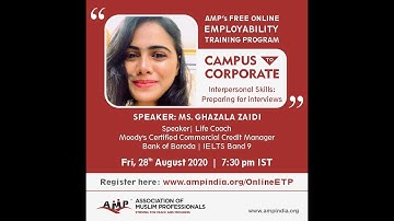 AMP (ETP) - Interpersonal Skills: Preparing for interviews – Soft Skills and Communication