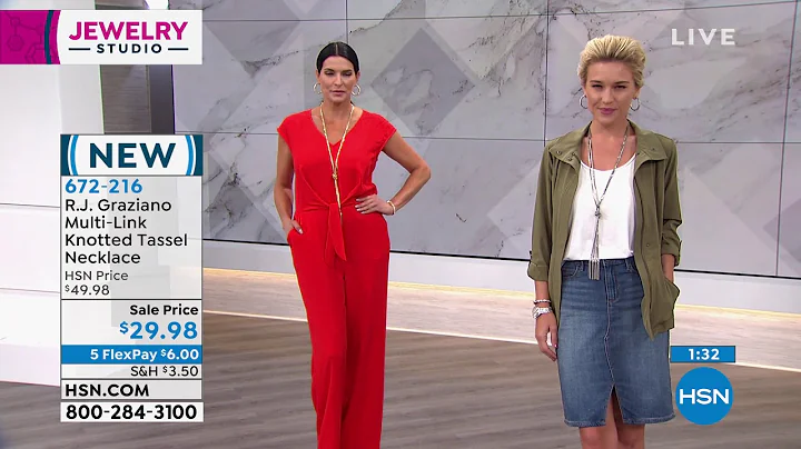 R.J. Graziano 321/2" MultiLink Knotted Tassel Necklace