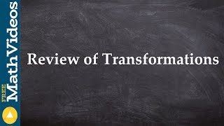 Review of transformations of functions from Algebra 2