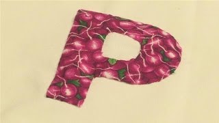 How To Stitch Letters Onto Fabric