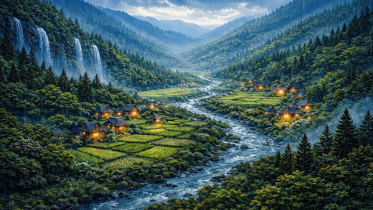 Rain Over the Green Valley. Insomnia Relief stress relief.. Celtic Sleep Music for Deep Calm🌧️ sleep
