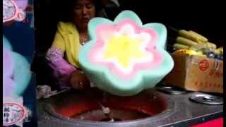 Awesome flower shaped cotton candy in China Awesome flower shaped cotton candy in China