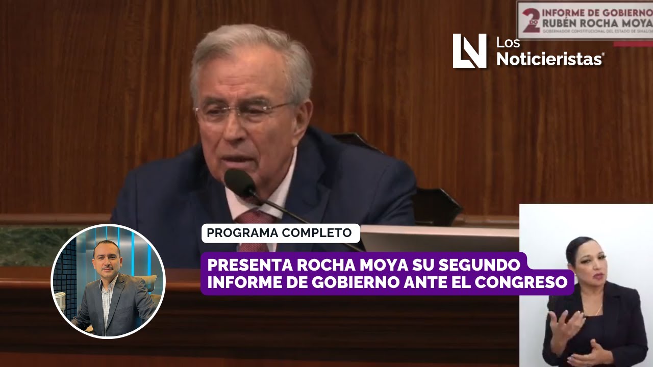 Presenta Rocha Moya su segundo informe de gobierno ante el Congreso ...