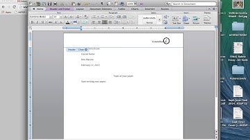 MLA Format Video Microsoft Word 2013 on a Mac