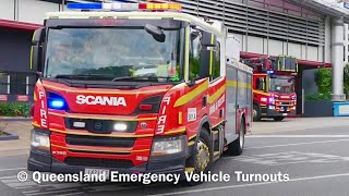 QFRS - 501A (1421) + 501J (1531) Responding | 2 Vehicle Accident, Bowen Hills, QLD