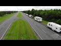 08-23-20 Reggio, LA Hurricane Flags Fly Over Many Vehicles Moved To High Ground Ahead Of Marco Drone