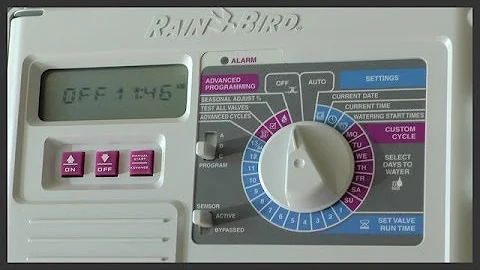 Using the Test All Valves feature on a sprinkler timer