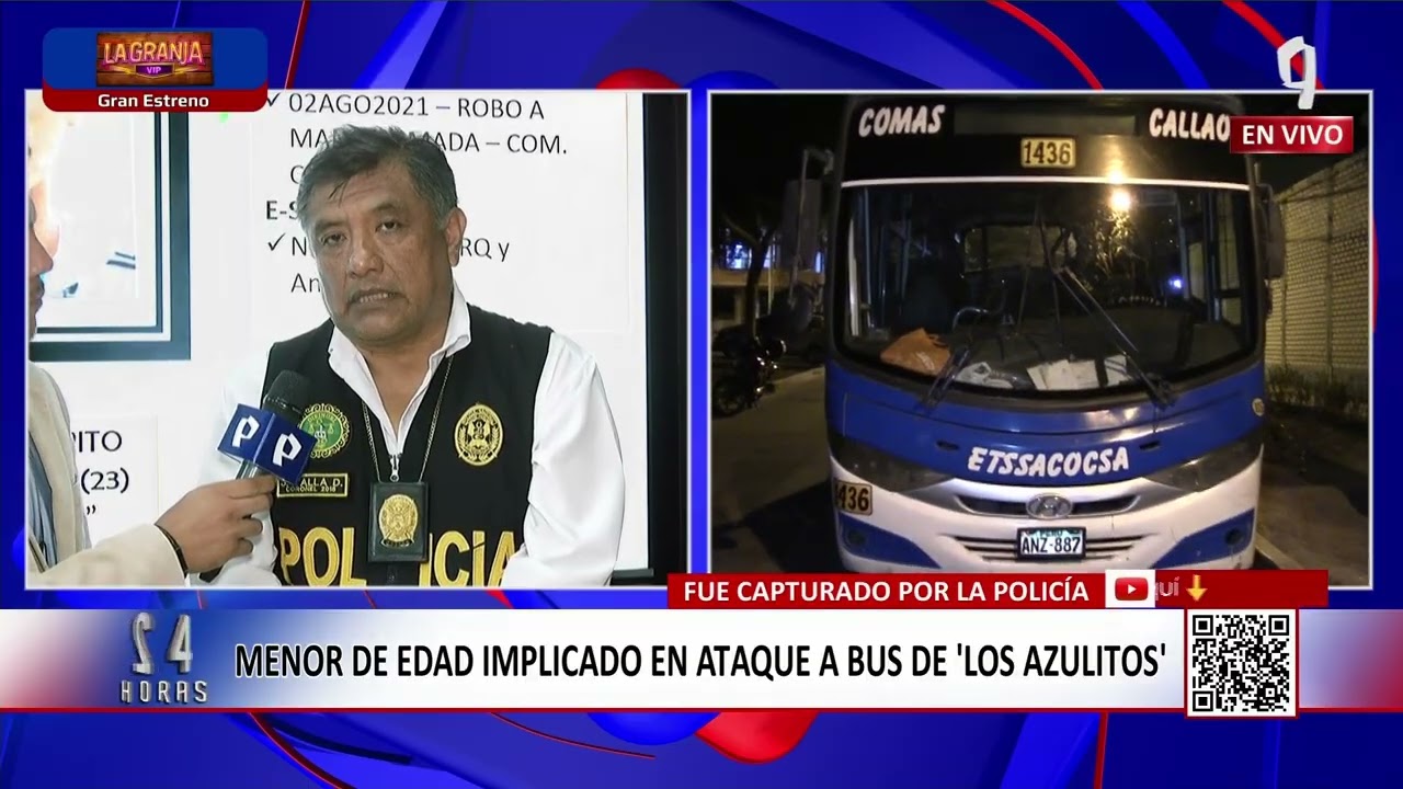 Cae menor de edad implicado en ataque a bus de ‘Los Azulitos’