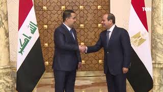 الرئيس السيسي يستقبل رئيس وزراء العراق بقصر الاتحادية