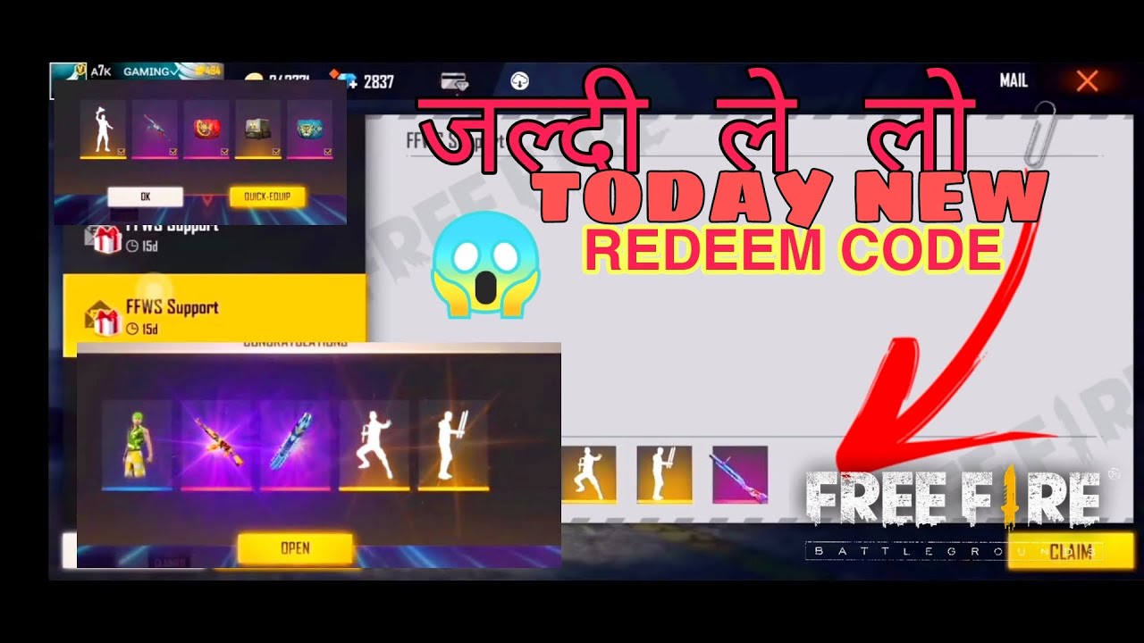 FREE FIRE TODAY 26 30 MAY FFWS FF REWARD FREE FIRE REDEEM CODE | EMOTE & SKYLER |