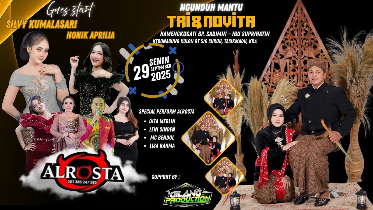 Live Stream TRI & NOVITA - ALROSTA Dongkrek - GILANG Audio - GILANG Production FullHD