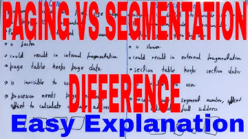 Paging vs Segmentation in OS|Difference between Paging and Segmentation|Paging and Segmentation