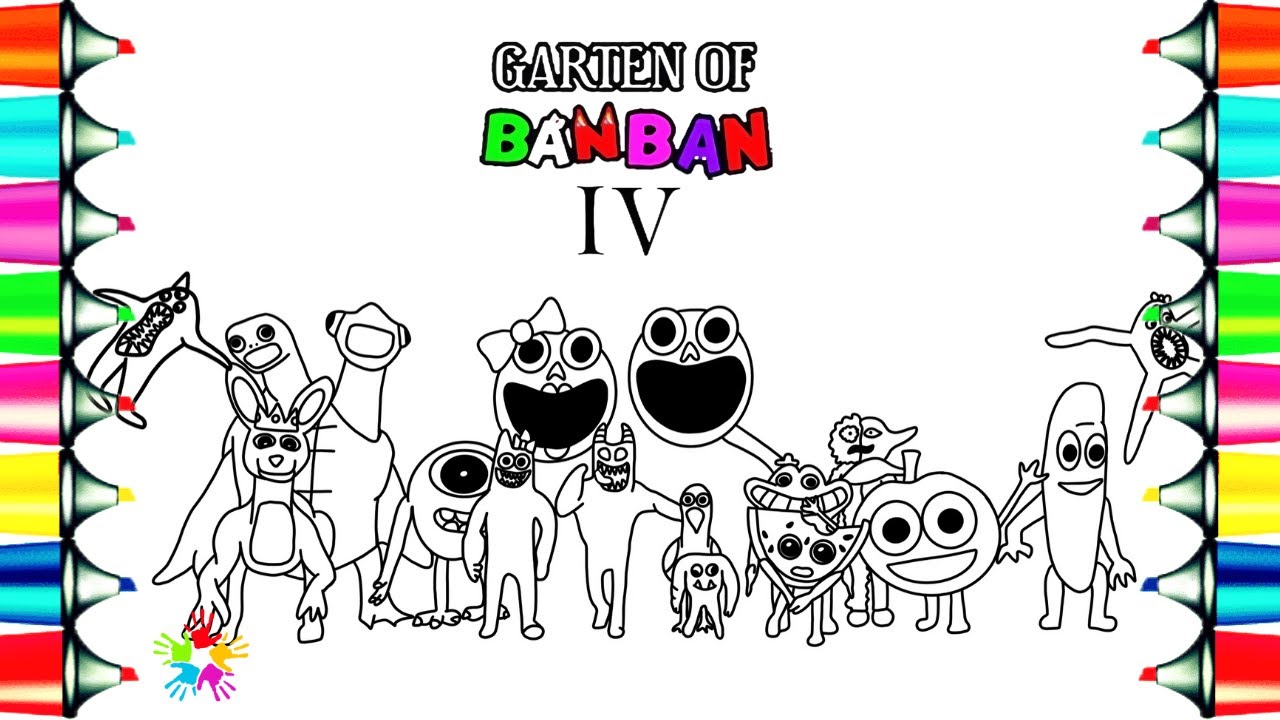 Garten Of Banban 3 VS Rainbow Friends Coloring Pages / How to Color  /Cartoon - On & On [NCS Release] 