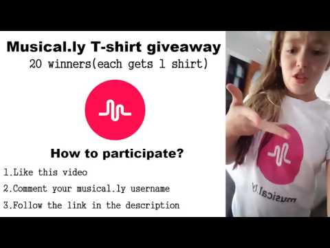 Musical.ly T-shirt giveaway