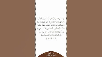 تلاوة في دقيقة سورة الروم الآيات ٣٣   ٣٦ الشيخ ناصر القطامي