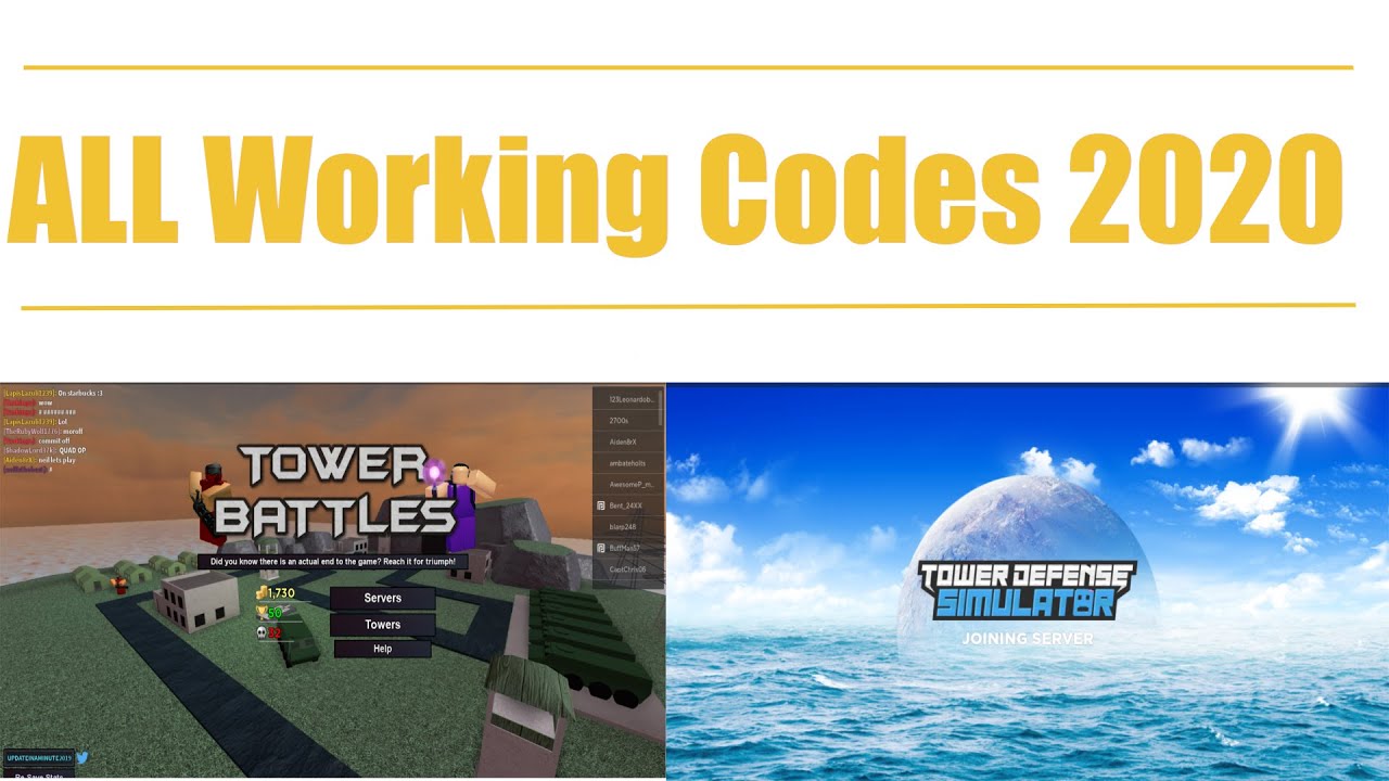 Codes For Tower Battles Roblox 2020