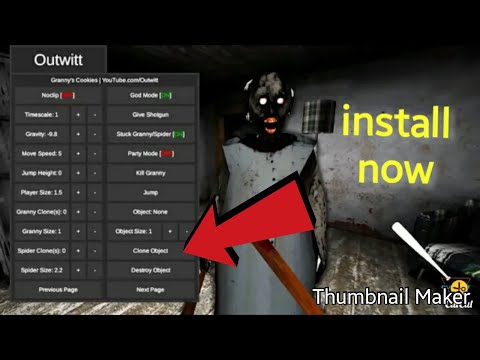 Granny v1.7.3 Android Outwitt mod menu spongebob and Herobrine!!! 
