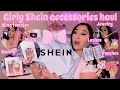Girly shein accessories haul 2024  all things beauty and pink nails jewelry clothing  more
