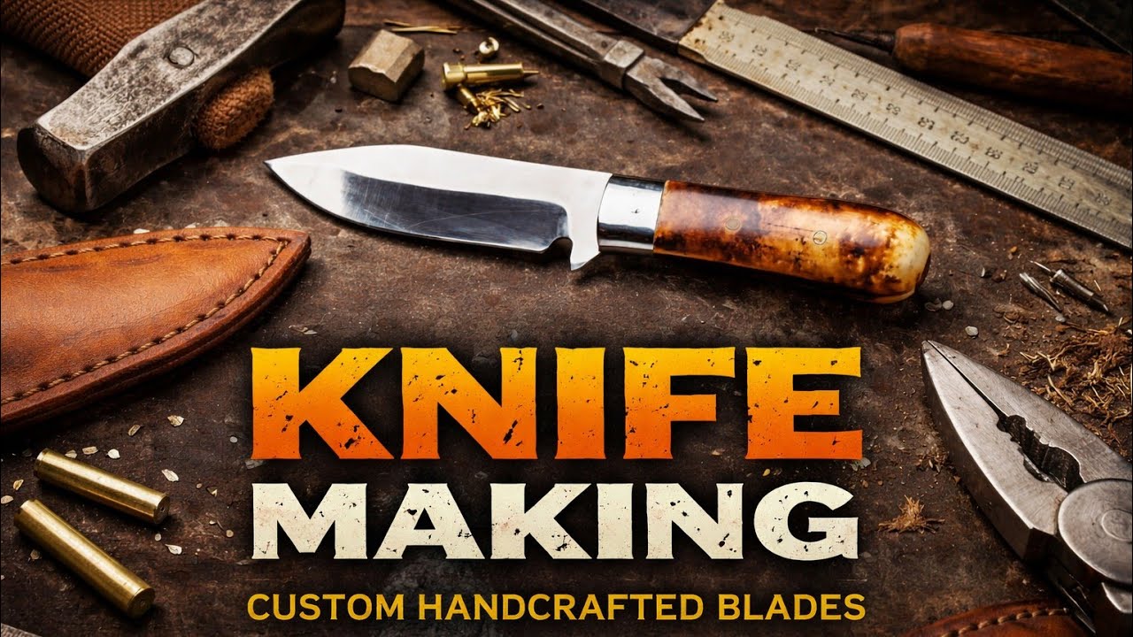 Handmade Knife Making Process | Bone Handle Shaping & Polishing (Part 4)