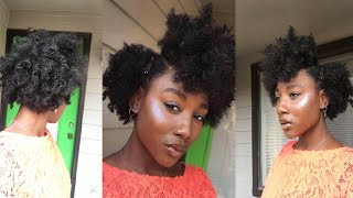 My Go To Fro Awkward Length Type 4 Hair ft. African Pride Rose Water Mouse #bantuknotout #finehair