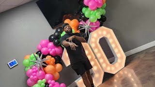 Neon Balloon Garland. Glow party balloon garland. Rave themed 30th birthday. Video Tutorial