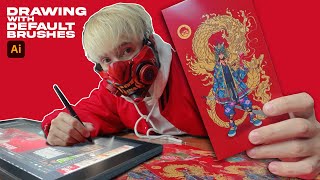 Creating Chinese Angpao Artwork using Default Brushes in Adobe Illustrator