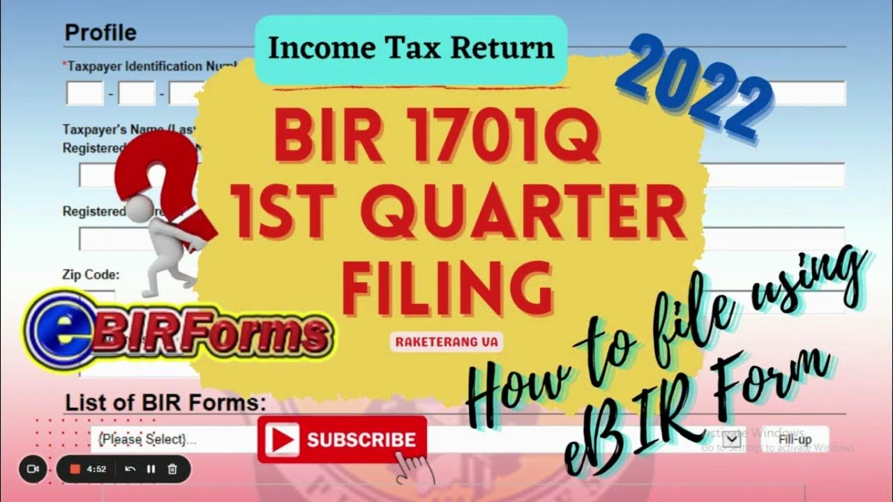 How to file 1701q quarterly income tax 1st quarter 2022 youtube