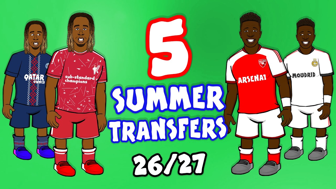 BARCOLA TO LIVERPOOL🔥 VINI JR TO ARSENAL🔥 Diomande to Madrid🔥 5 Transfer Predictions