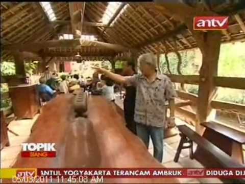 Liputan TOPIK SIANG ANTV Cafe Kandang Kerbau Rumah  Kayu  
