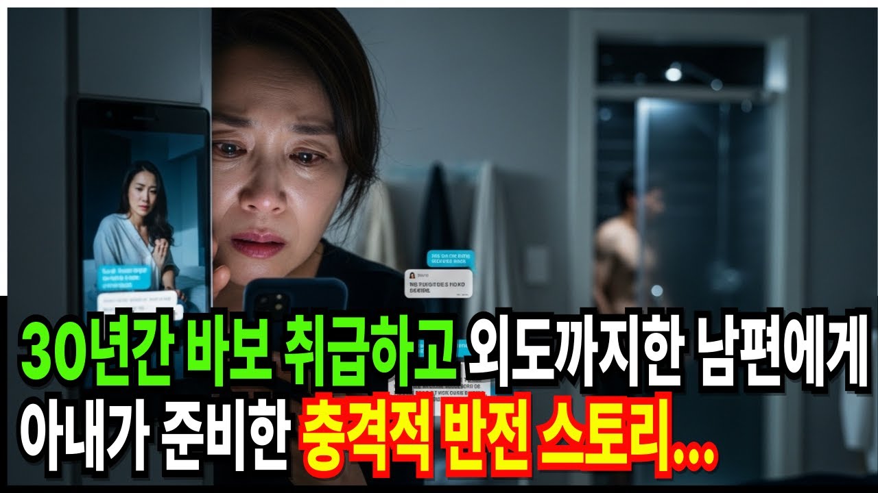 30년간 바보 취급하고 외도까지한 남편에게 아내가 준비한 충격적 반전 스토리...