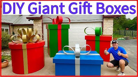 DIY GIANT outdoor Christmas gift box decorations!