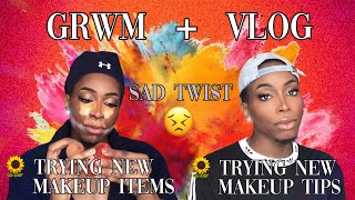 GRWM TRYING NEW MAKEUP & FOLLOWING TIPS FROM JACKIE AINA + VLOG | Owen Oslaywe QUARANTINE #WITHME