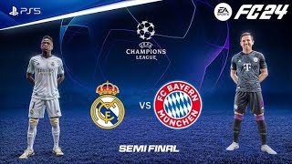 (PS5) EA FC 24 | REAL MADRID VS BAYERN MUNICH | UEFA CHAMPIONS LEAGUE | SEMI FINAL LEG-2 | 4K 60 HDR