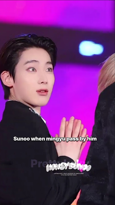 Sunoo's reaction when mingyu pass by him #enhypen #sunoo #ni_ki #seventeen #hoshi #mingyu#prettyksky
